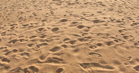 Foot prints on a sand