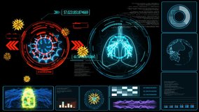 Futuristic technology research and digital processing data information with graph of COVID 19 virus come back and mutation many country was lock down - Powered by Shutterstock - Get 15% off with code: PIKWIZARD15