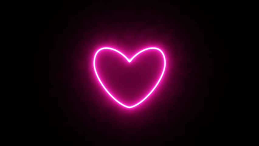 pink love neon sign steam animation Stock Footage Video (100% Royalty ...