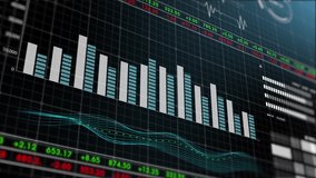 Futuristic computer screen big data analytic science technology HUD interface, business finance stock exchange market investment symbol artificial intelligence bar graph and data analysis. - Powered by Shutterstock - Get 15% off with code: PIKWIZARD15