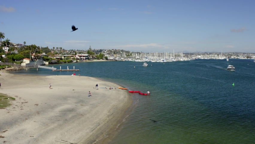 Point Loma, San Diego with views of boats, paddle boarders, Kellogg