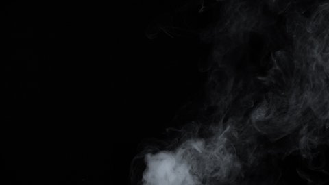 Slow motion shooting of cloudy smoke of vapour e-cigarette