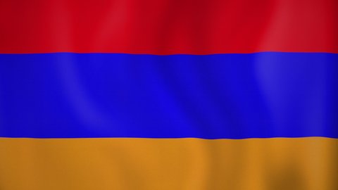 Armenia animated flag. Seamless loop. 4K