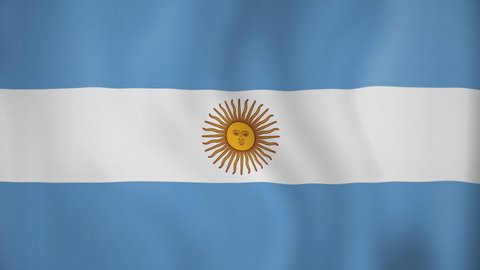 Argentina animated flag. Seamless loop. 4K