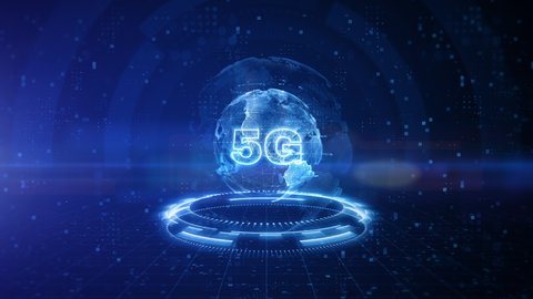 5g High Speed Internet Connection of Internet of things IOT, Technology Network Digital Data and Social network worldwide Connection Background Concept. 3D rendering