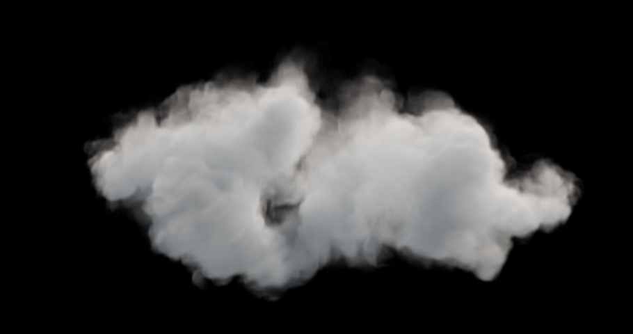 Beautiful Cloud morphing, Seamless Loop, Alpha Channel, 4K Royalty-Free Stock Footage #1063973434
