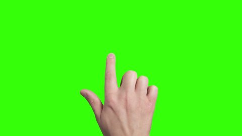 Male Hand Mockup Gesture Pack,Tap,Scroll,Swipe,Zoom, and Double Tap on Green Screen Background