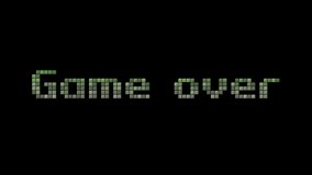 8bit Game over text with animation - Powered by Shutterstock - Get 15% off with code: PIKWIZARD15