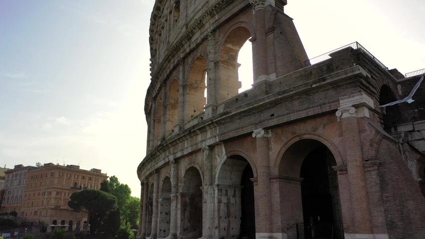 Coliseum or Flavian Amphitheatre (Amphitheatrum Flavium or Colosseo), Rome, Italy. | Shutterstock HD Video #1063976647