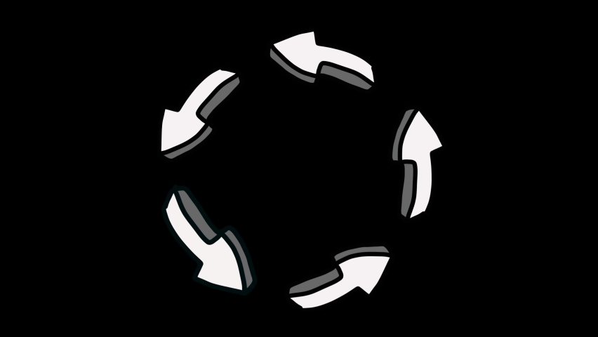 Handmade sketch arrow sign blac and white