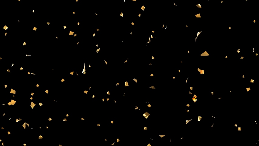 Confetti Golden Particle Glitter black Background loop 3d render Royalty-Free Stock Footage #1063988287