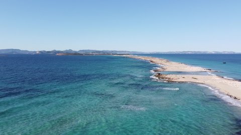 Aerial video of Formentera, Ses Illetes