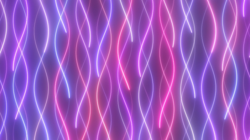 Neon Light Wave Curve Lines of Abstract Future Laser Beams Flow Down - 4K Seamless VJ Loop Motion Background Animation | Shutterstock HD Video #1064000587