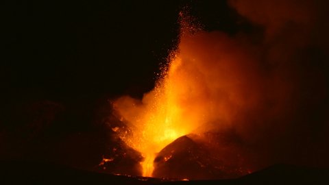 Etna eruption last night 2020