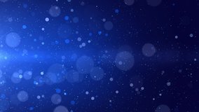 Blue blurry bokeh background with light orb particles on dark blue background. Defocused photo effect. Slow motion animation. - Powered by Shutterstock - Get 15% off with code: PIKWIZARD15