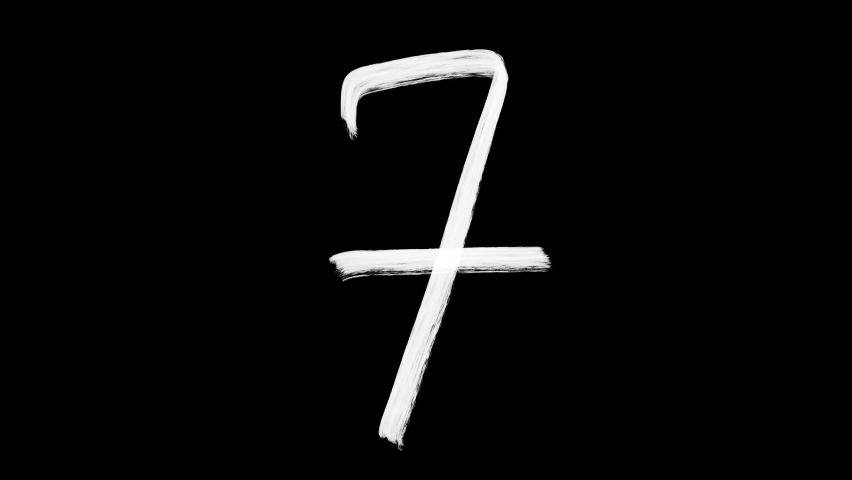 HandMade Sketch Number seven 7 brush concept animation