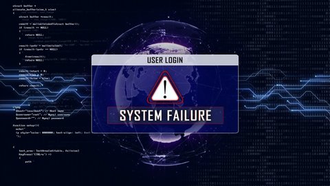 System Failure Earth Connections Networkanimation Background Stock ...