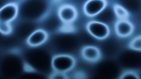Liquid abstract background. Viruses under microscope. Microbiology and nanotechnology motion background. Bacteria virus or germs microorganism cells under microscope. Animation of seamless loop.