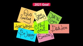 Happy New Year 2021 Resolution, to do list, Greeting Video - Powered by Shutterstock - Get 15% off with code: PIKWIZARD15
