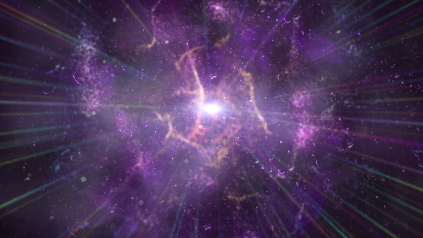 Sunlight ray of beams and gloss of particles galaxies motion | Shutterstock HD Video #1064063278