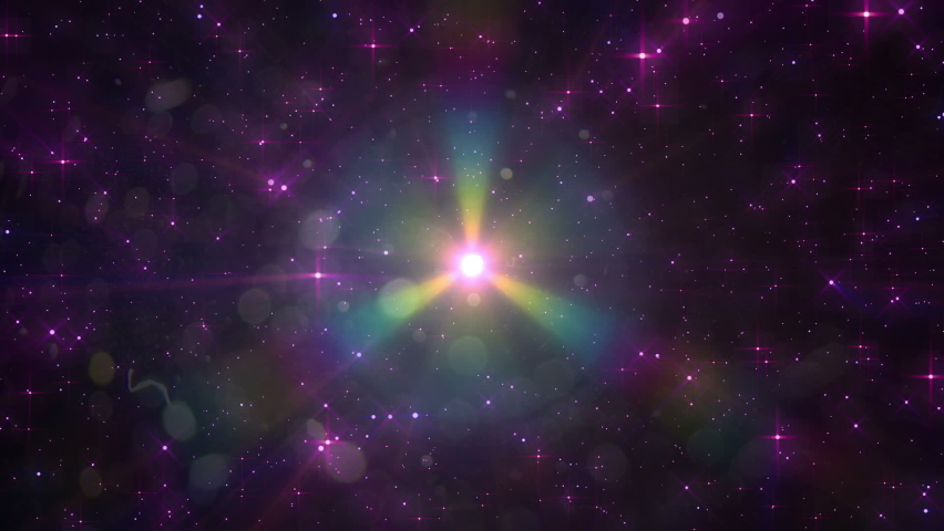 stars fly in space, star ray abstract