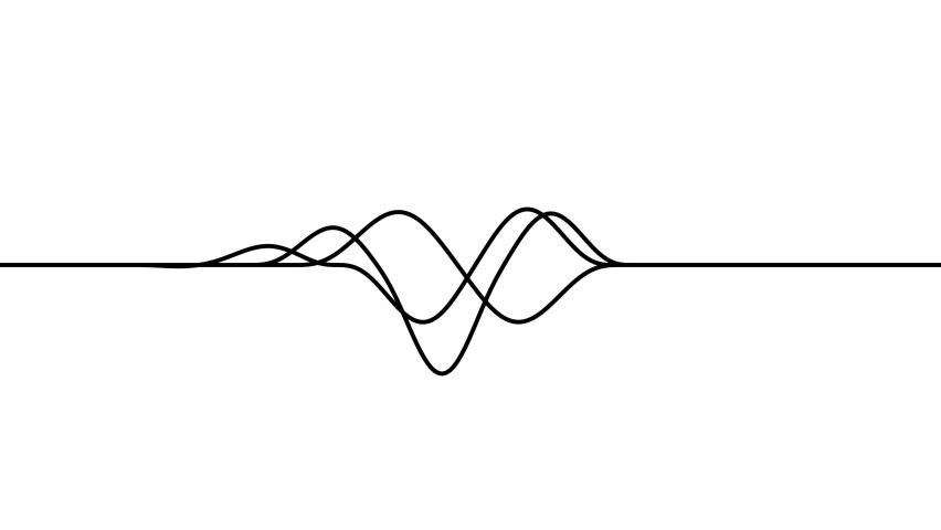 line art abstract black curve line heartbeat sign on white background, concept for hill mountain wave. Royalty-Free Stock Footage #1064063416