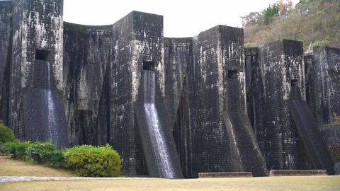 Japan Shikoku Historical dam in Kanonji City, Kagawa Prefecture