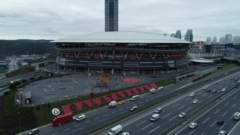 13 January 2020 in Istanbul Turkey. Ali Sami Yen Sports Complex TT Arena. The stadium where Galatasaray Sports Club plays football matches.