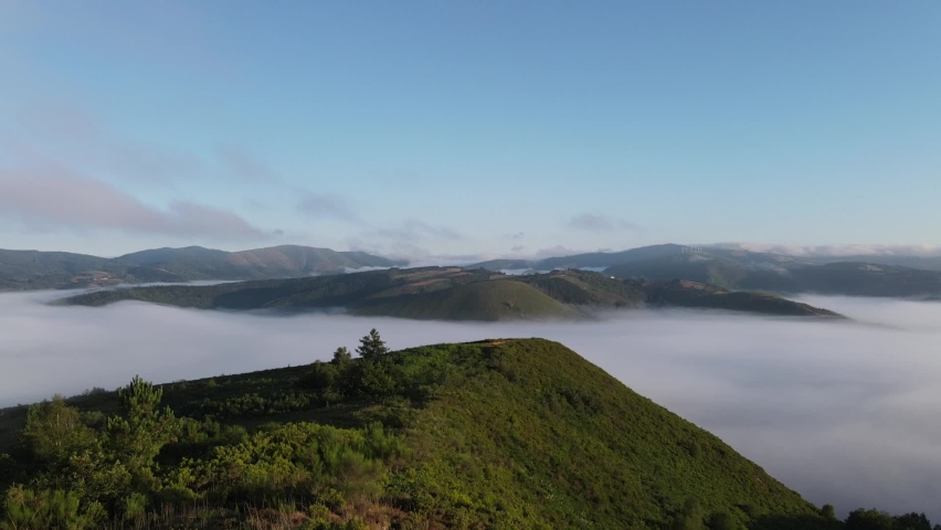 Fog in the mountains of Galicia | Shutterstock HD Video #1064097679