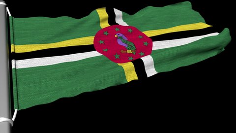 The flag of Dominica continued to flutter in the wind