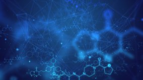 Blue futuristic chemical structural formulas Health care and science Medical innovation loop background design. Geometric abstract background with hexagons. Medicine, science and technology. - Powered by Shutterstock - Get 15% off with code: PIKWIZARD15