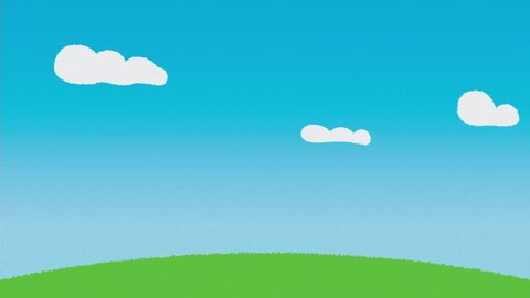 Animation of background with flowing clouds