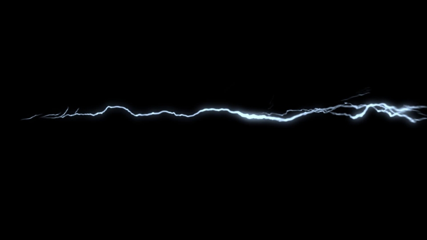 Glowing Lightning Thunderbolt Graphic Element Loop Overlay