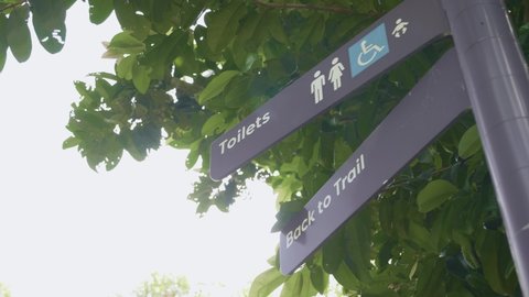 Public Toilet outdoor sign in Singapore.