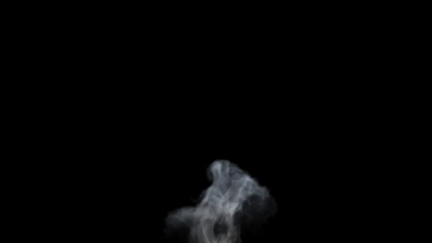Soft Fog in Slow Motion on Dark Backdrop. Realistic Atmospheric Gray Smoke on Black Background. White Fume Slowly Floating Rises Up. Abstract Haze Cloud. Animation Mist Effect. Smoke Stream Effect 4K