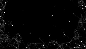 4K Loop Abstract plexus geometrical shapes. Connection and web concept. Digital, communication and technology network background with moving lines and dots. - Powered by Shutterstock - Get 15% off with code: PIKWIZARD15