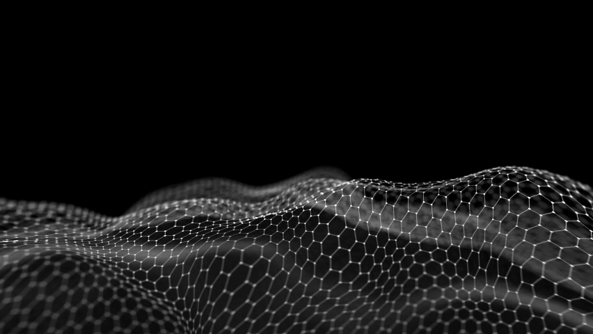 Concept background with hexagons. Technology animation background with ...