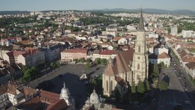 Aerial view of downtown Kolozsvár, Cluj Napoca 