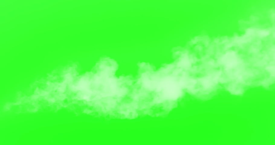 Column of White Steam Blows Away. Alpha Channel. A large, dense jet of white smoke slowly moves to the right. Ideal for simulating burnt-out equipment and buildings at medium to long distances from th Royalty-Free Stock Footage #1064262106