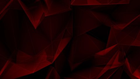Abstract Broken Glass Dark Red, Pink Loop 4K Background. Destruction Surface Straight Soft Low Poly Crystal Plexus . 3d Night Party, Banner, Advertisement, Business presentation, birthday, Event.