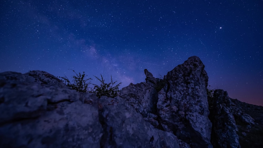 Amazing milkyway over rocks in Cazorla park
