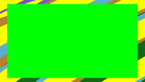 color frame video with green screen