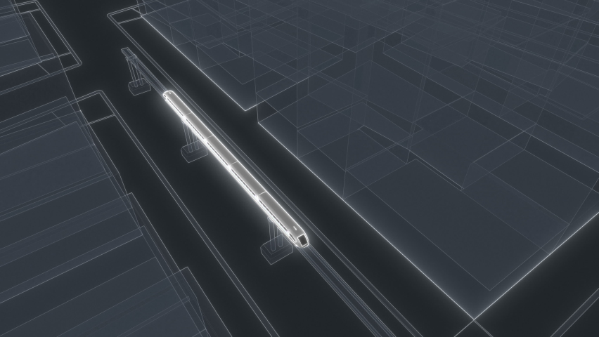 Cyber neon Train metro Modern Future technology concept Subway station Digital design concept Business city 4k - Powered by Shutterstock - Get 15% off with code: PIKWIZARD15