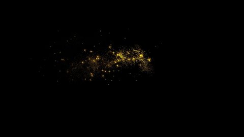 Golden Particles Shining Stars Dust Bokeh Stock Footage Video (100% ...