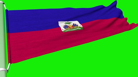 The Haiti flag continued to flutter in the wind.