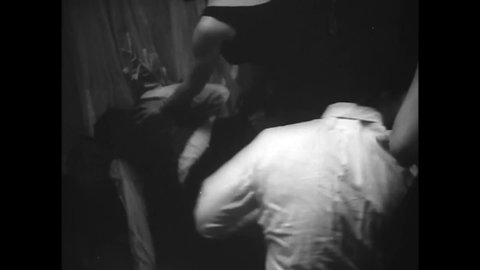 CIRCA 1967 - In this sexploitation movie, a woman is taken to a party where party games involve spanking, stripping, and billiards.
