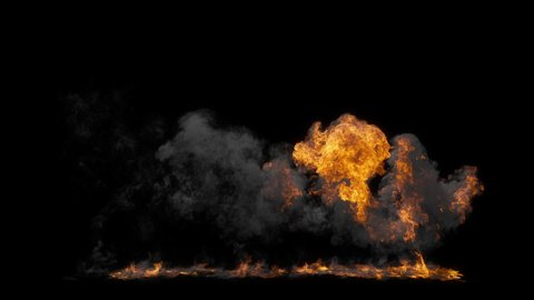 Napalm Fire and Smoke Explosion, Luma Matte