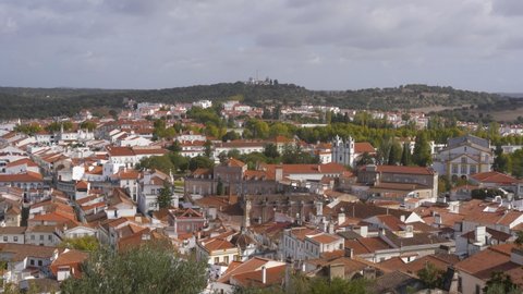 View of Montemor o Novo city from the castle in Alentejo, Portugal