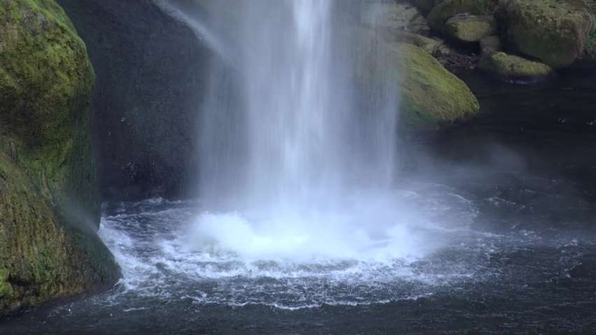Bottom part of the Misol Ha Waterfall. Chiapas, Mexico | Shutterstock HD Video #1064429722