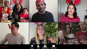 6 Way Christmas Cheers Video Call